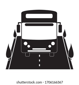 Icono de vector de bus. Icono de bus para tráfico. Viaje en autobús . Icono de autobús para la ciudad.