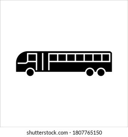 Icono vector de bus. Icono de bus para tráfico. Viaje en autobús. Icono de bus para ciudad sobre fondo blanco