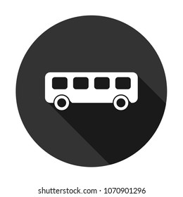 bus vector icon, transport vehicle bus sign