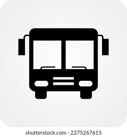 Bus vector icon. Transportation sign 