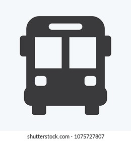 Bus vector icon, transportation symbol.