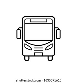 Bus vector icon in  trendy flat design
