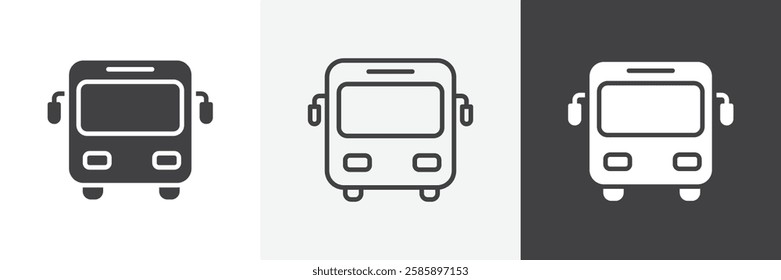 Bus vector icons collection graphic designs for ui designs