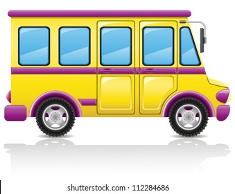 bus vector illustration isolated on white background