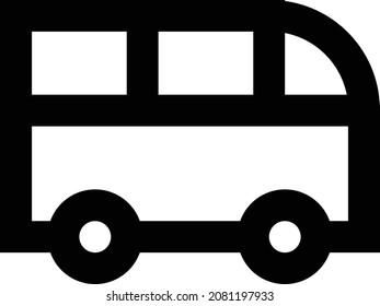 ilustración vectorial de bus aislada en un fondo transparente. iconos vectoriales de trazo para el concepto o gráficos web.