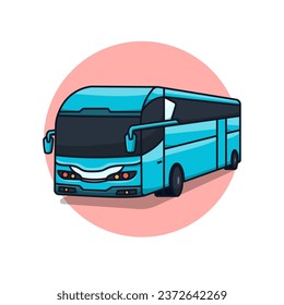 bus vector illustration. object simple design. line 