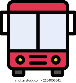 bus Vector illustration on a transparent background. Premium quality symbols. Glyphs  vector icon for concept and graphic design.