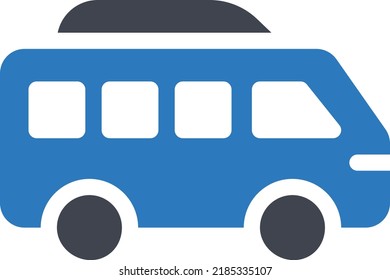 bus Vector illustration on a transparent background. Premium quality symmbols. Glyphs vector icons for concept and graphic design.