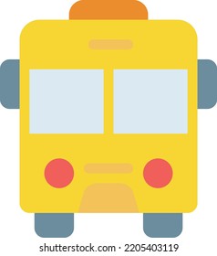 ilustración de bus Vector en un fondo transparente. Símbolos de calidad premium. Iconos vectoriales de color de línea para el concepto y el diseño gráfico.