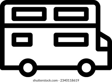 bus Vector illustration on a transparent background.Premium quality symmbols.Stroke vector icon for concept and graphic design. 
