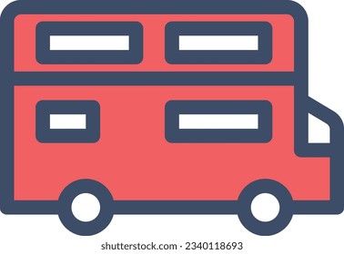 bus Vector illustration on a transparent background.Premium quality symmbols.Stroke vector icon for concept and graphic design. 
