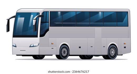 Bus vector illustration. Public transport isolated on white background