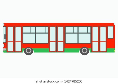 Bus vector isolated color flat image