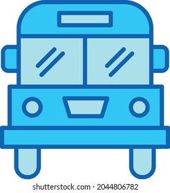 Bus Vector Line Bluetone Icon Design
