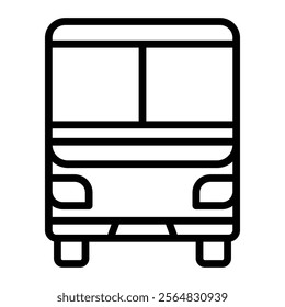 Bus Vector Line Icon Design