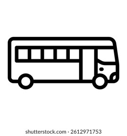 Bus Vector Line Icon Design