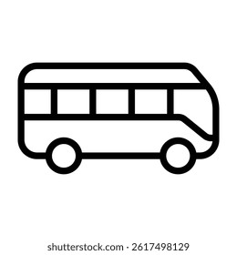 Bus Vector Line Icon Design