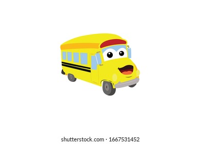 Bus Vector Object Transportation Illustration 