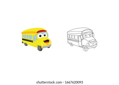 Bus Vector Object Transportation Illustration Bundle