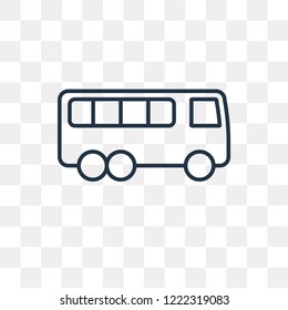 Bus vector outline icon isolated on transparent background, high quality linear Bus transparency concept can be used web and mobile