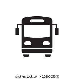 Bus vector solid icon style illustration. Eps 10 file