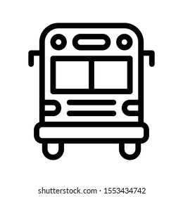 bus vector thin line icons