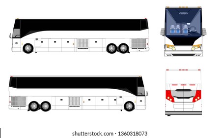 Bus Vector White Background