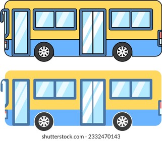 bus vector with and without Outline