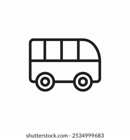 bus vehicle icon sign vector