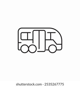 bus vehicle icon sign vector