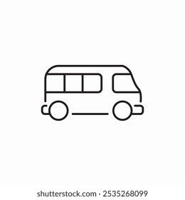 bus vehicle icon sign vector