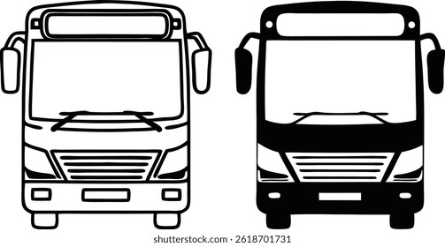 Icono de vehículo de autobús. Vector de autobús