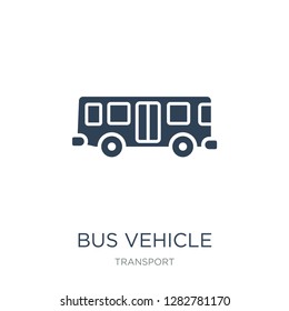 bus vehicle icon vector on white background, bus vehicle trendy filled icons from Transport collection, bus vehicle vector illustration