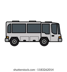 bus vehicle isolated icon
