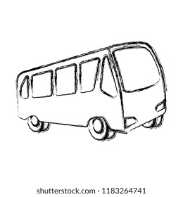 bus vehicle isolated icon