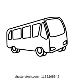 bus vehicle isolated icon