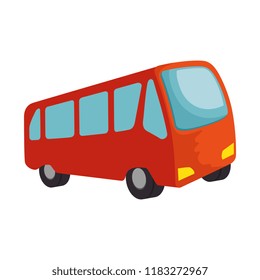 bus vehicle isolated icon