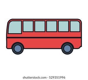bus vehicle isolated icon