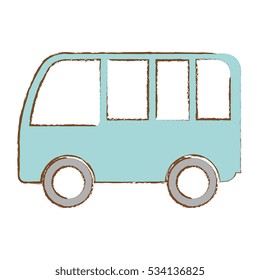 bus vehicle isolated icon