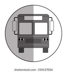 bus vehicle isolated icon