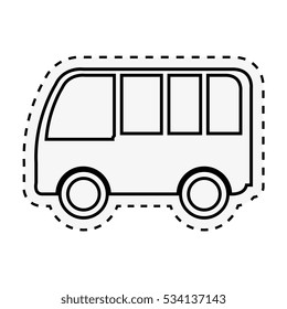 bus vehicle isolated icon