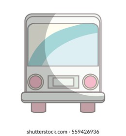 bus vehicle isolated icon