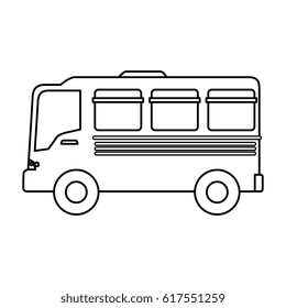 bus vehicle isolated icon