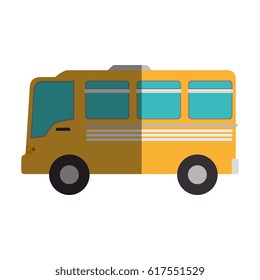 bus vehicle isolated icon