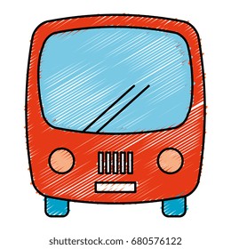 bus vehicle isolated icon