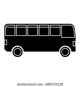 bus vehicle isolated icon