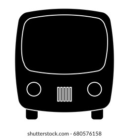 bus vehicle isolated icon