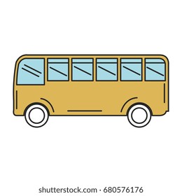 bus vehicle isolated icon