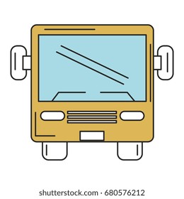bus vehicle isolated icon