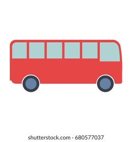 bus vehicle isolated icon
